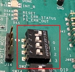 ZCU216 SW2 Switch Position