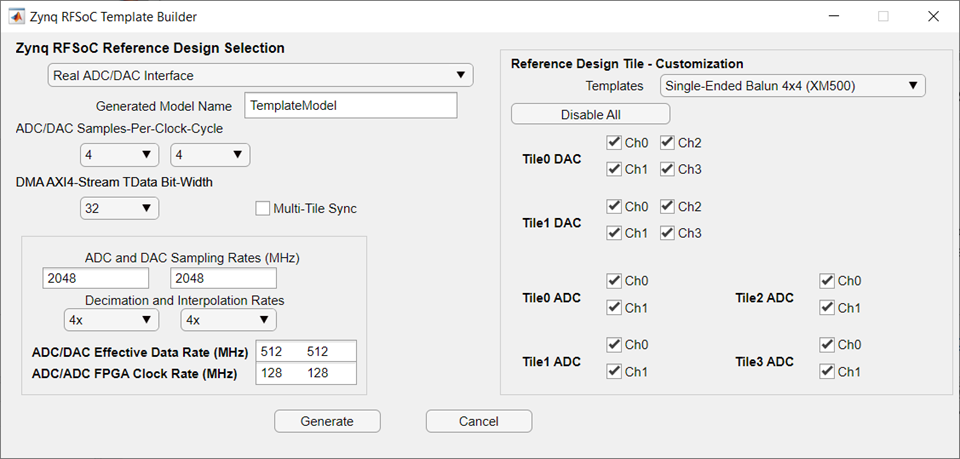 Zynq RFSoC Template Builder tool