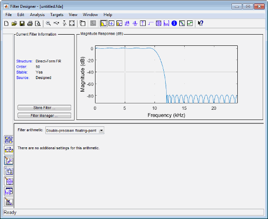 Filter Designer tool