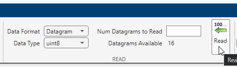 UDP Explorer app Read section for datagrams.