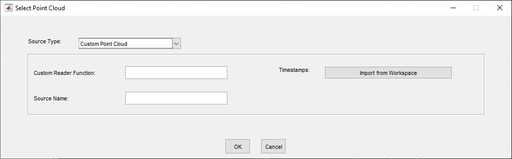 Import Custom Point Cloud dialog box