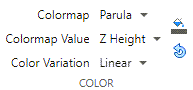 Color section on app toolstrip