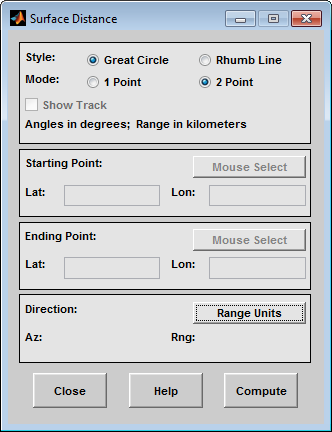 Surface Distance dialog box