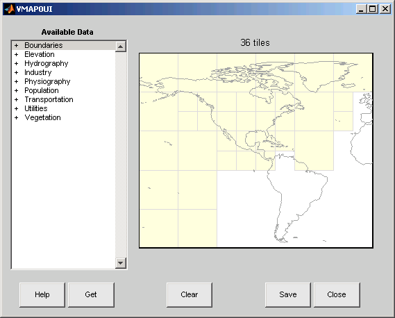 UI for selecting data from Vector Map Level 0