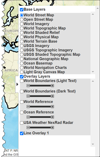 Layer Manager with Line Overlay 1 at the end of the list