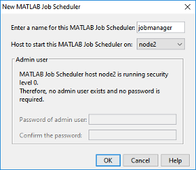 Start new MATLAB Job scheduler