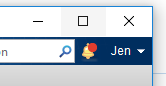 Bell graphic with red dot notification on toolbar