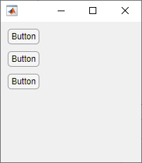 Figure window with three buttons stacked vertically in the upper-left corner