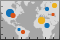 Bubble chart of data values at specific geographic locations