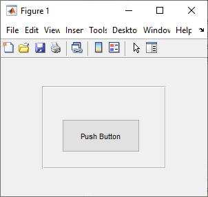 Push button with updated size in a panel in a figure window. The button is taller and wider than when it was originally created, and is further away from the bottom-left corner of the panel that it is in.