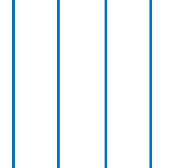 Four vertical lines that are sharp