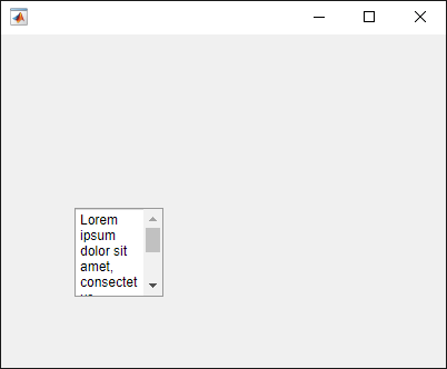 Text area in a UI figure window. The text area is vertically scrollable.