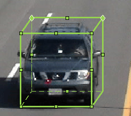 Cuboid containing image of car