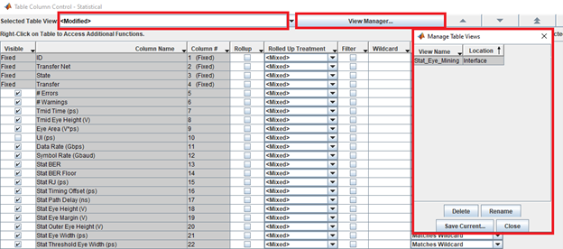 Saving table column control view.