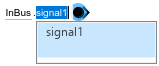 In Bus Element block with signal1 highlighted in block label