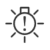 Exterior Bulb Failure icon: the silhouette of a glowing light bulb with an exclamation mark on it