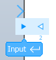 Input button in action bar