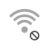 Network No Signal icon: the wireless internet connection icon grayed out, with a crossed-out circle next to it