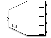 Repeat rectangle element on all right ports