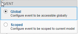 Global and Scoped options for events