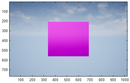 MATLAB image of the camera output.