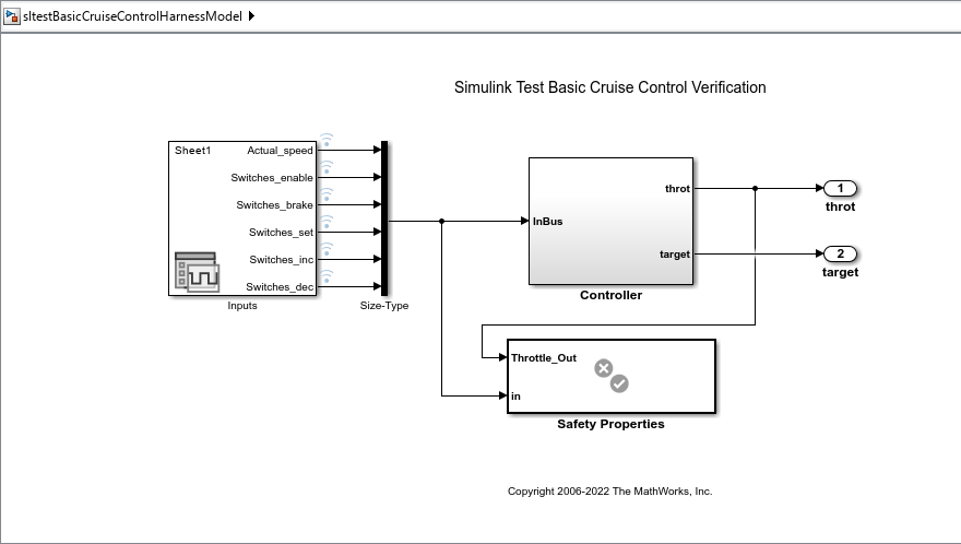 Basic cruise control harness verification subsystem