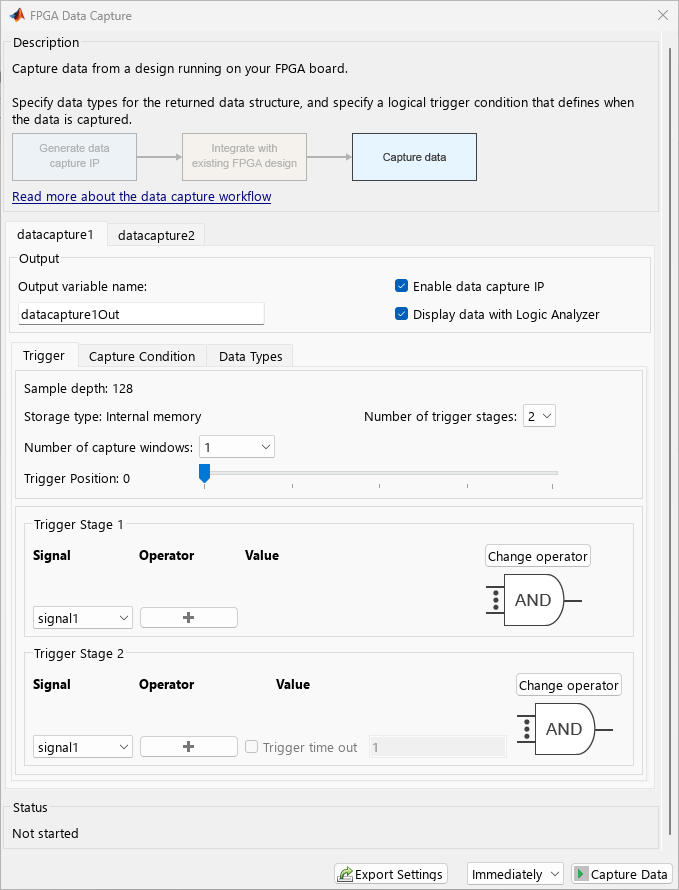 FPGA Data Capture Component Generator tool