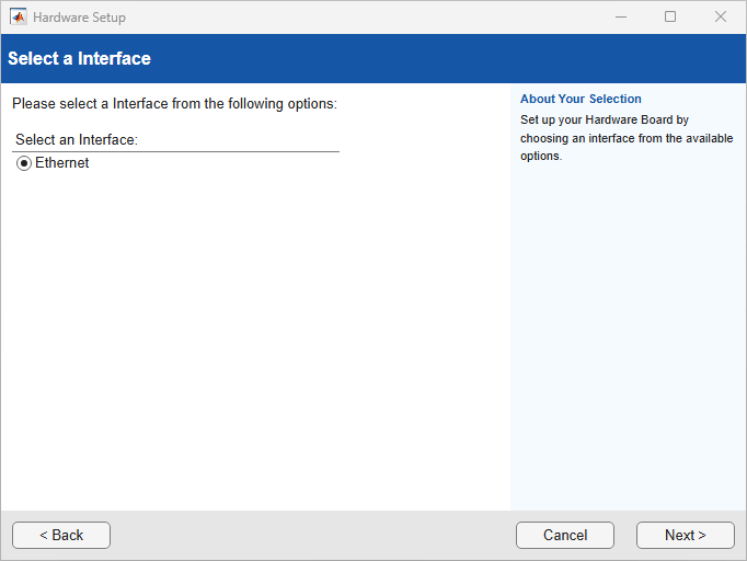 Select an interface
