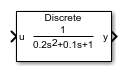 Second-Order Low-Pass Filter (Discrete or Continuous) block