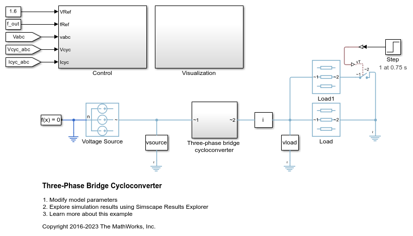 Cicloconvertidor de puente trifásico