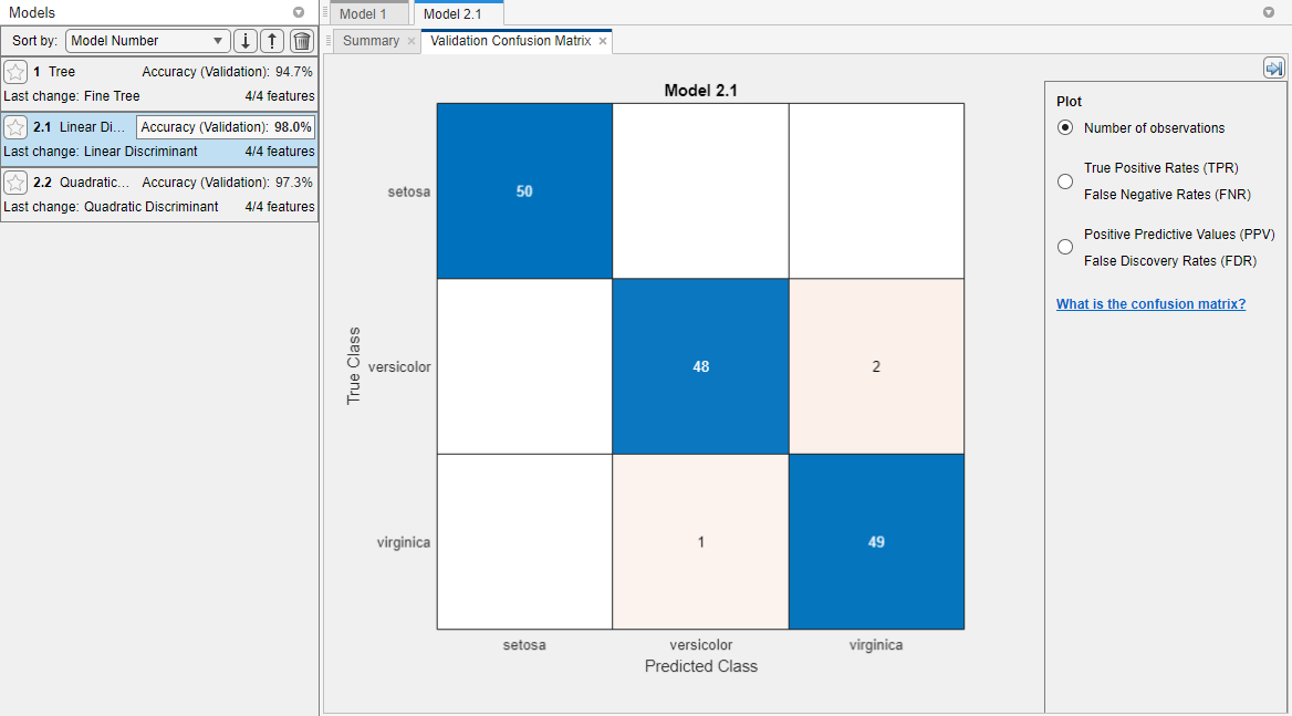 Matlab classification learner store tutorial