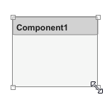 Pointer is on the bottom right of Component1.