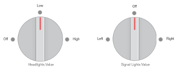 Image of headlight and signal lights