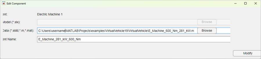 Modifying the component name