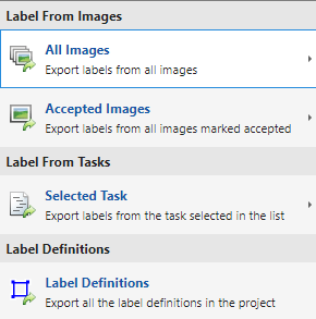 Task panel showing published label tasks