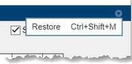 Restore arrow and Ctrl+Shift+M shortcut