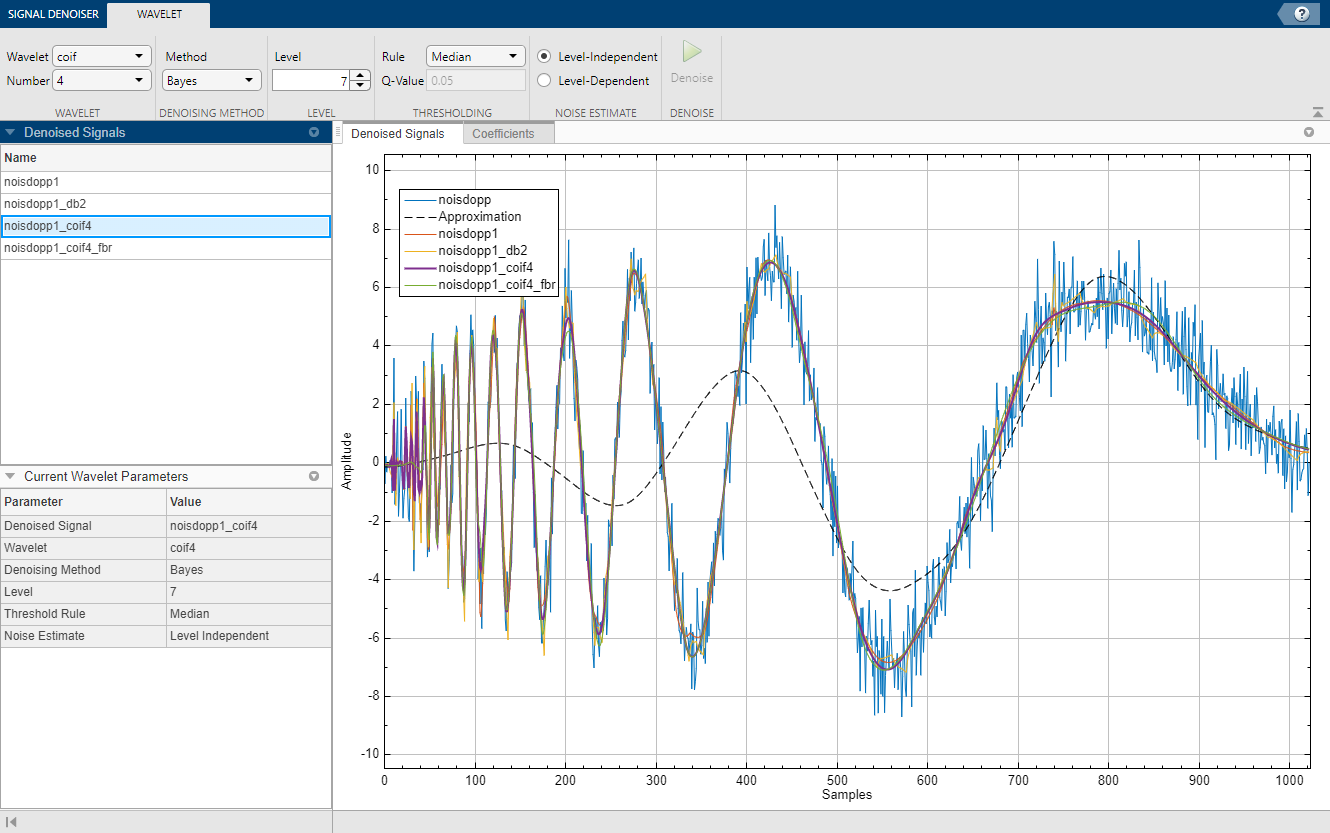 Wavelet Signal Denoiser app