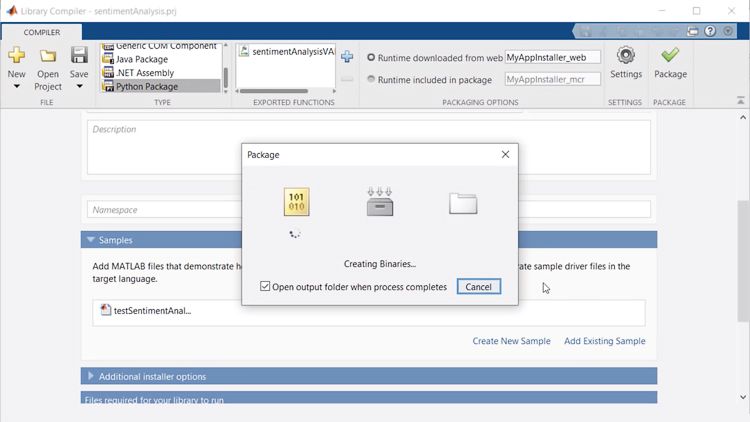 Empaquetado de programas de MATLAB para un despliegue escalable con Python