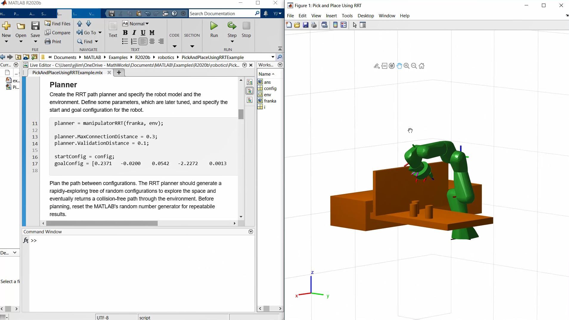 Learn about the bi-directional rapidly-exploring random tree (RRT) algorithm for robot manipulators, and how to tune some of the parameters to design robot motion planners.